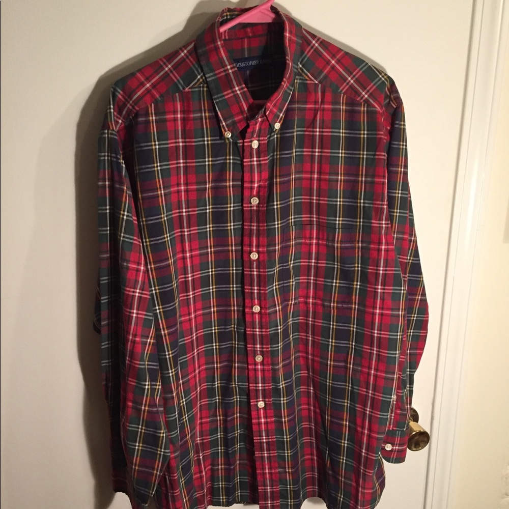 Christopher Hayes Men's Large Plaid Button Up